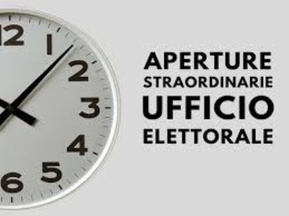 ELEZIONE REGIONALI DI DOMENICA 23 E LUNEDI 24 NOVEMBRE 2025 - APERTURA STRAORDINARIA DELL'UFFICIO ELETTORALE ELEZIONE REGIONALI DI DOMENICA 23 E LUNEDI 24 NOVEMBRE 2025 - APERTURA STRAORDINARIA DELL'UFFICIO ELETTORALE